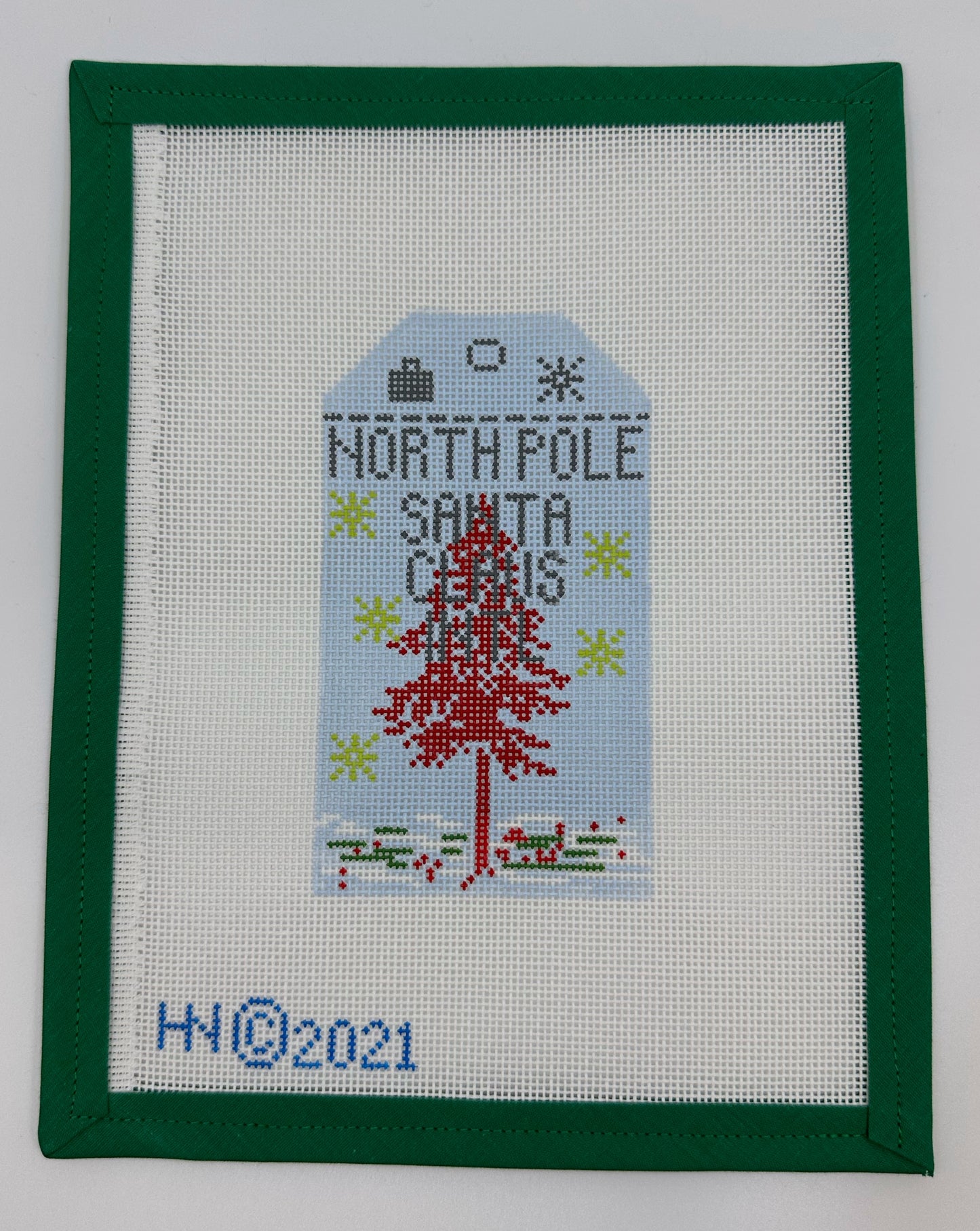 North Pole Retro Travel Tag
