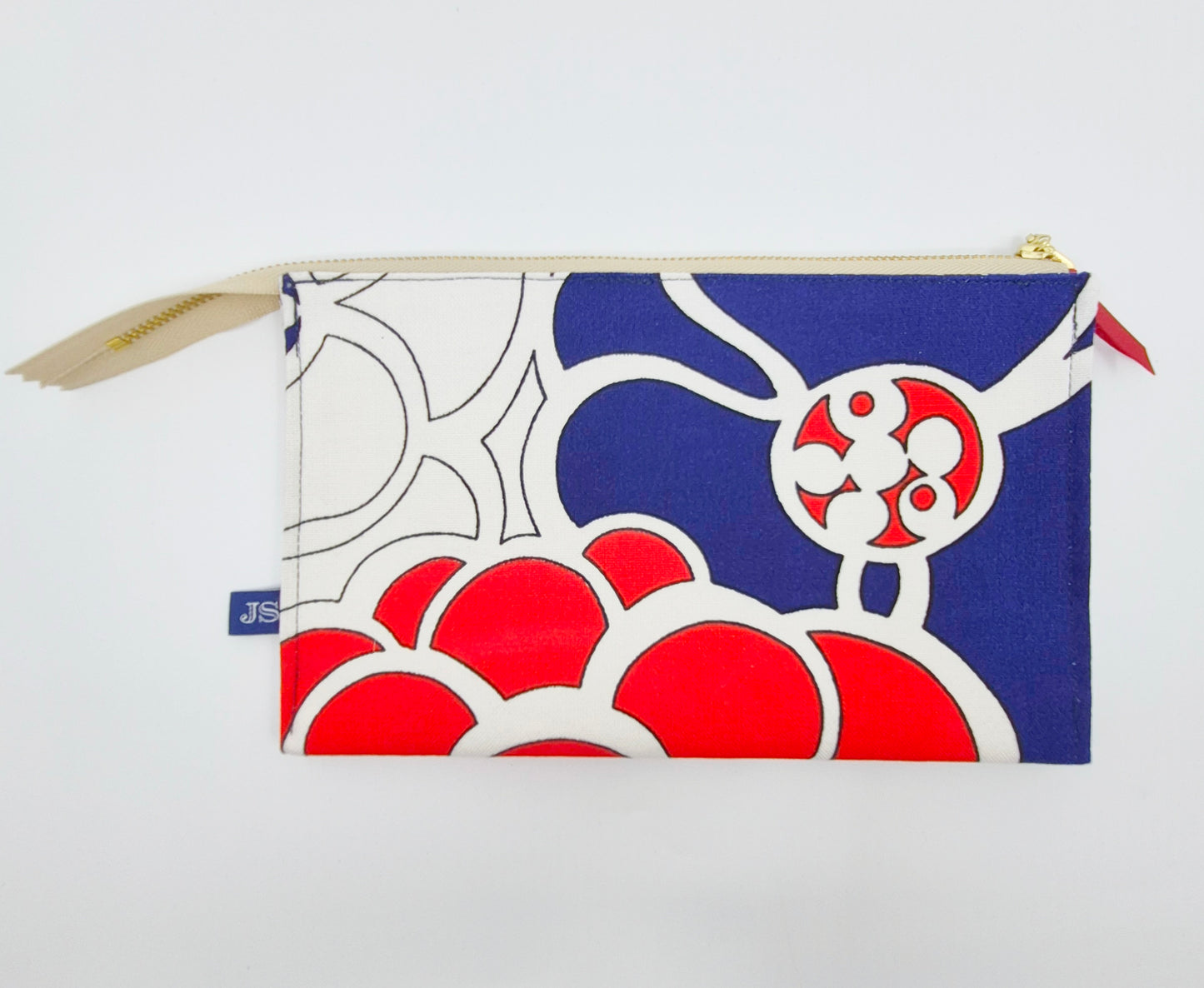 Project Bag - Multi Pockets Red, White and Blue VINTAGE