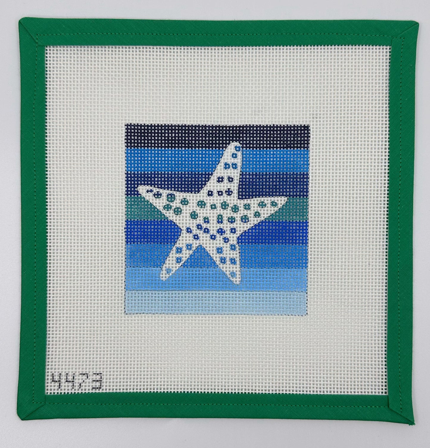 Starfish on Blue Stripes