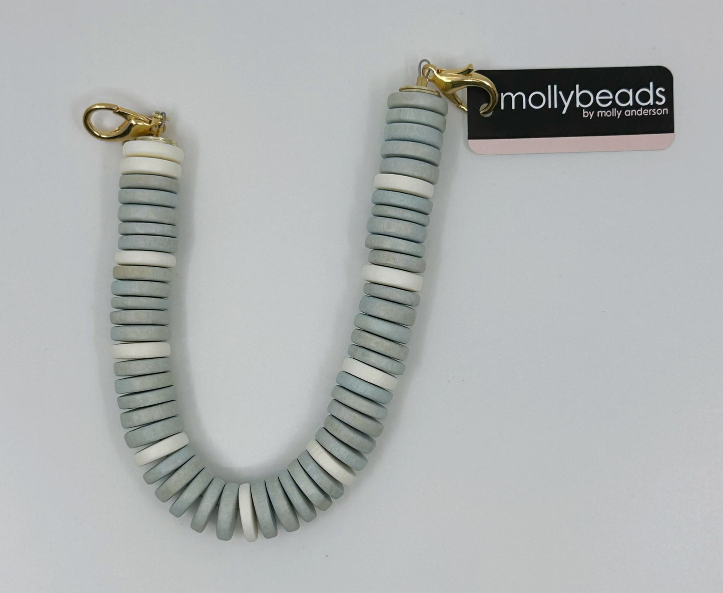 mollybeads Clutch Handle - Light Blue & Cream