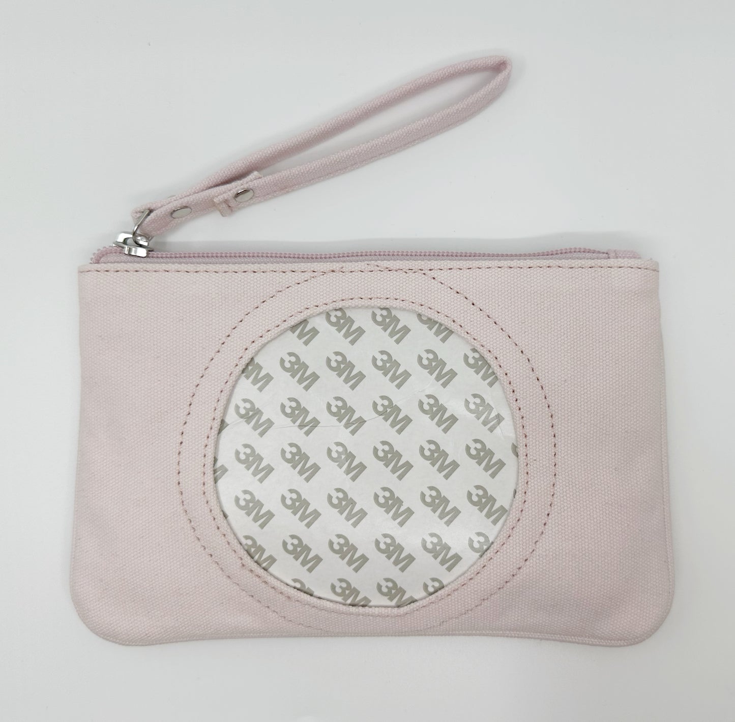 Pink Canvas Clutch with Round Insert