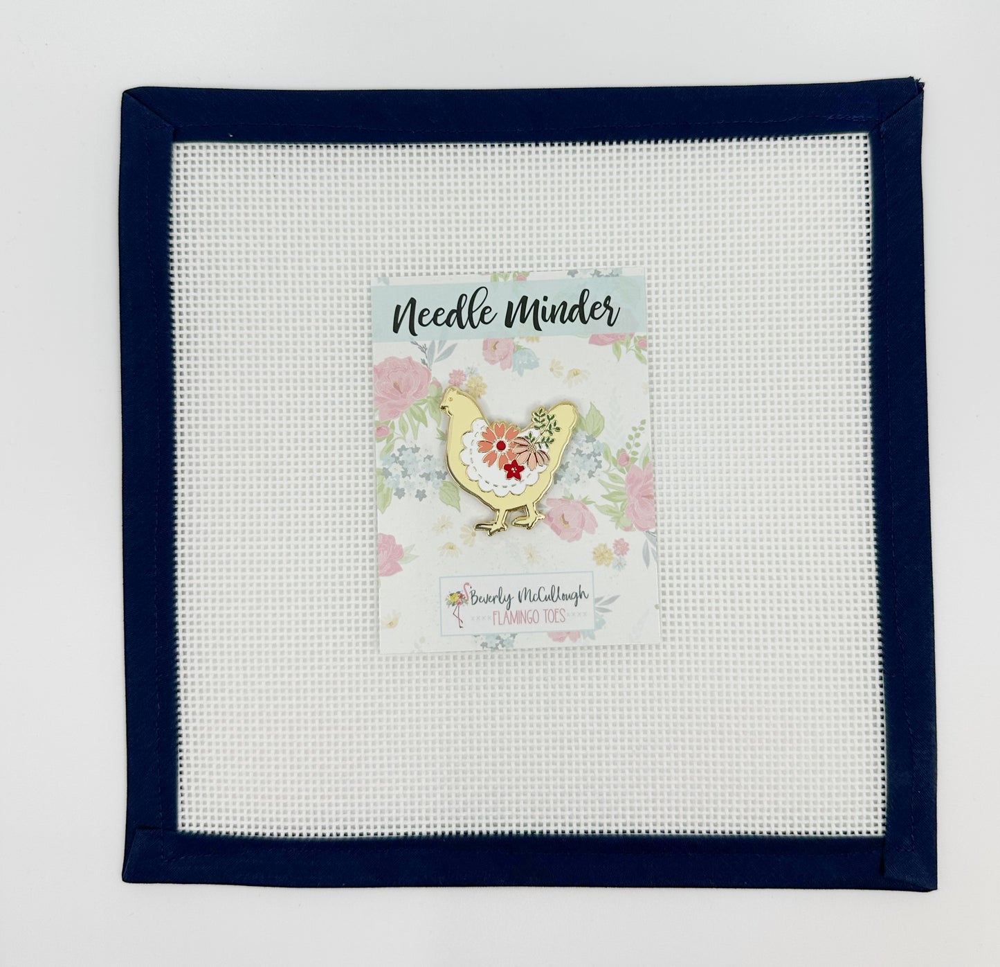 Farmhouse Floral Chicken Needle Minder