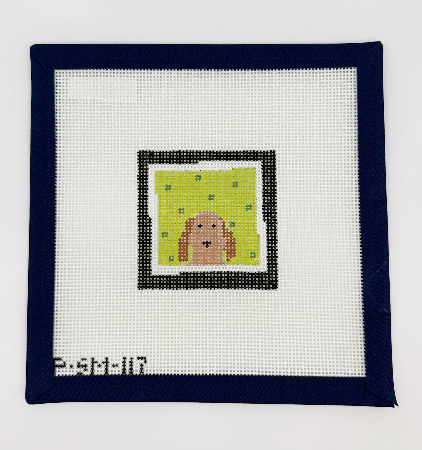 Dog with Green Background