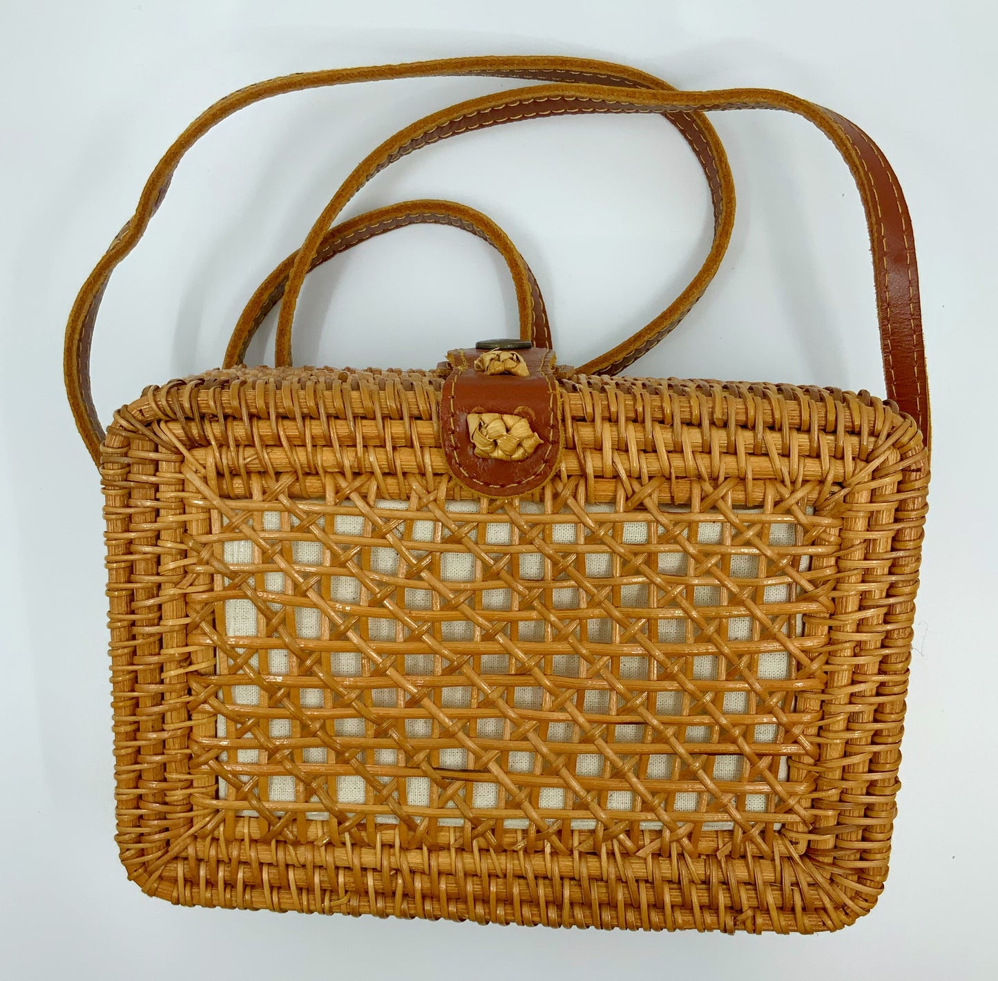 Rattan Crossbody Bag