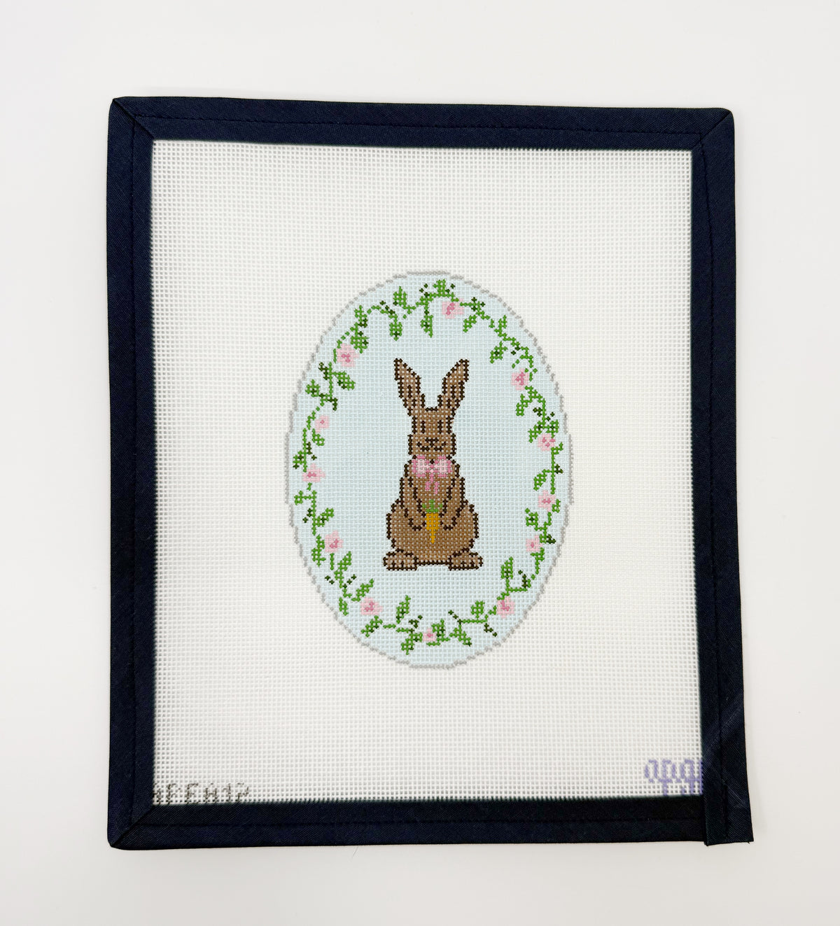 Blue Chocolate Bunny Oval