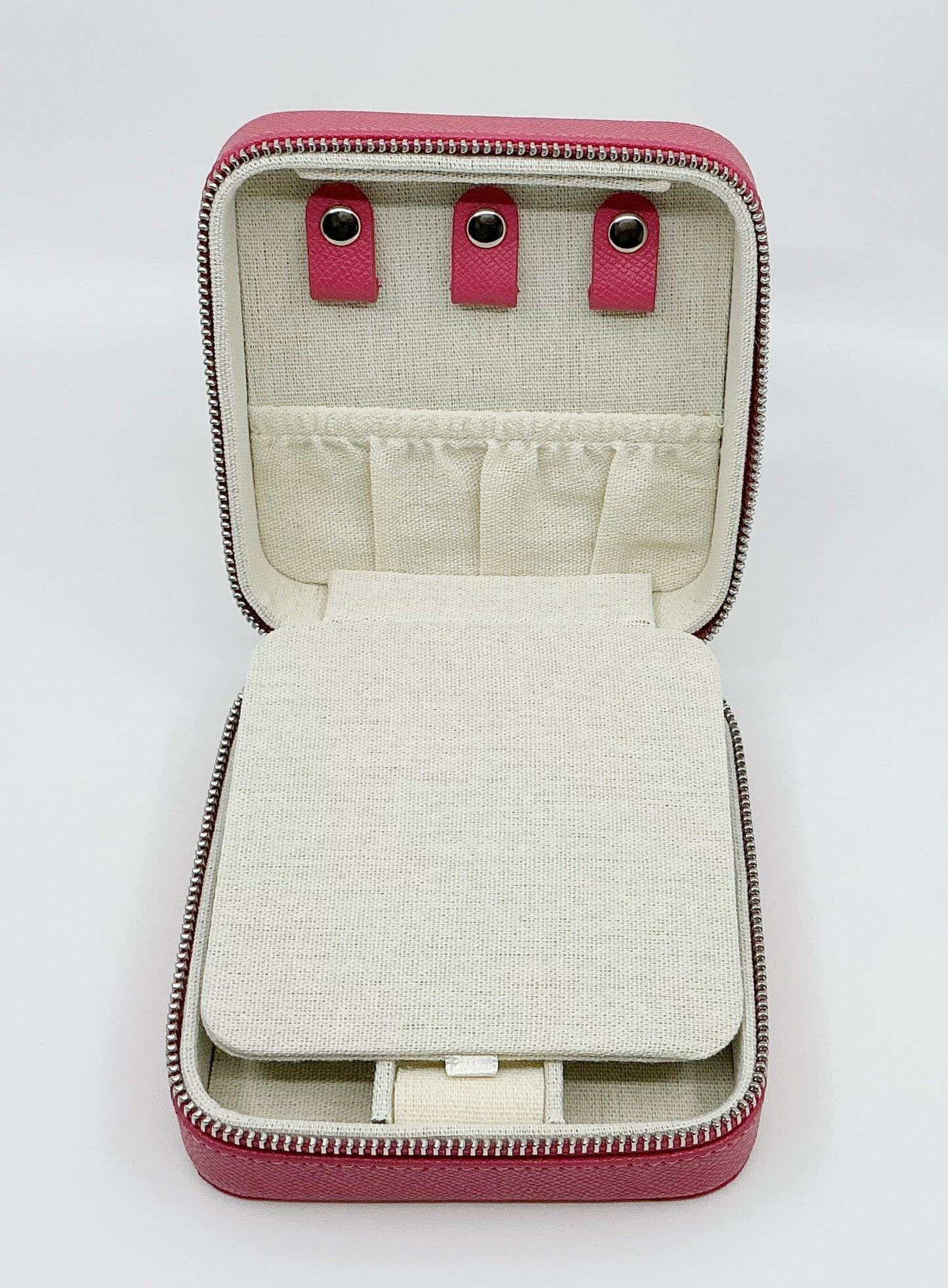 5" Leather Jewelry Box - Coral