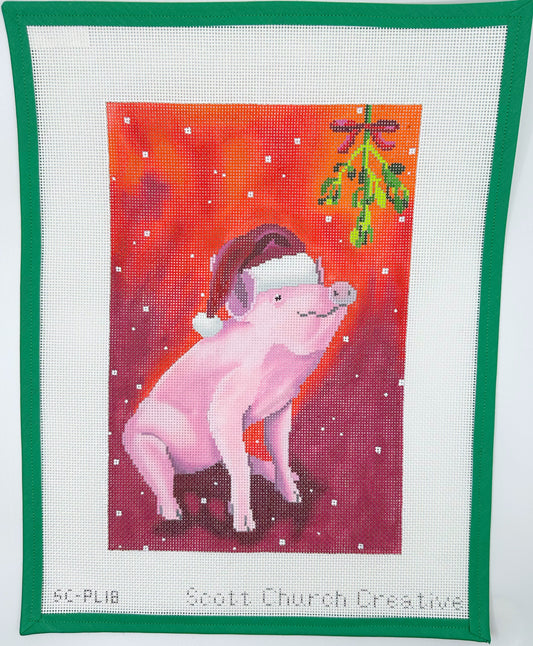 SCPL-18 Holiday Pig with Mistletoe