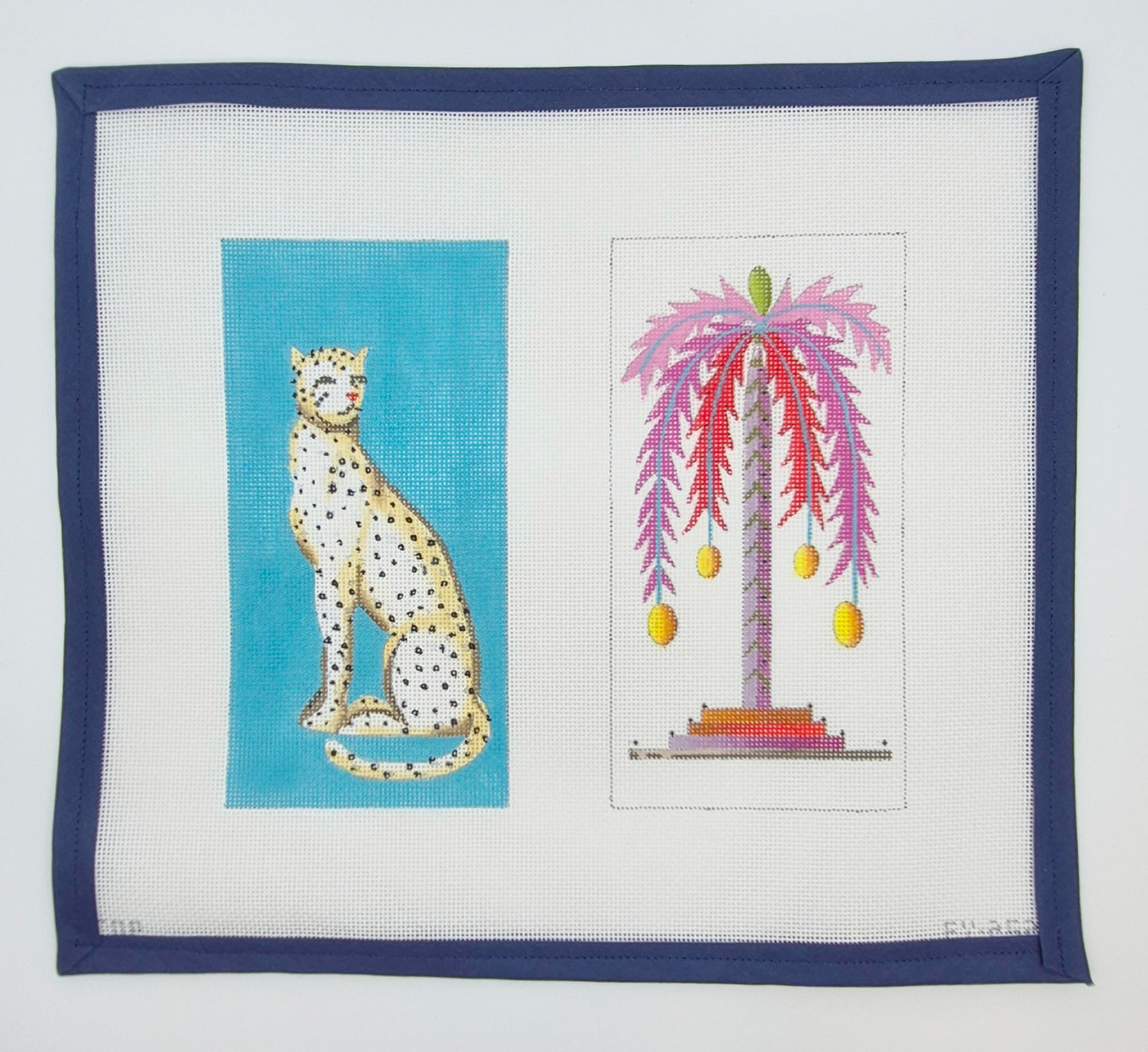 EY252 Leopard and Palm Tree Eyeglass Case