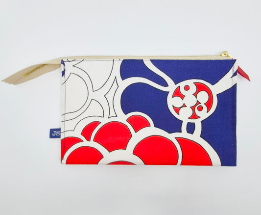 Project Bag - Multi Pockets Red, White and Blue VINTAGE