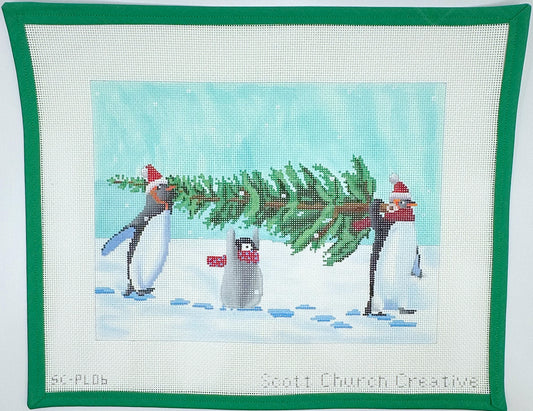 SC-PL06 Penguins with Holiday Tree