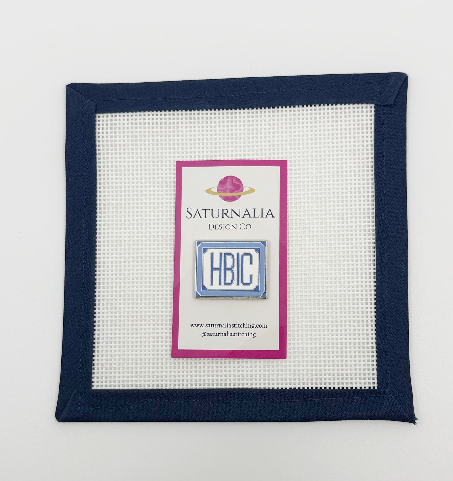 HBIC Enamel Needleminder - Blue