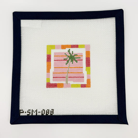 Palm Tree Pink Stripe
