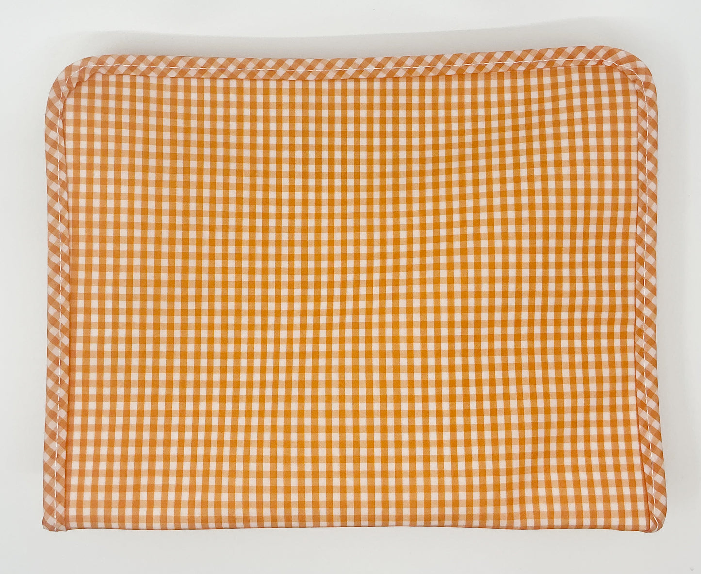 Roadie Large Zip Pouch - Gingham Orange