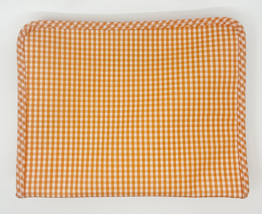Roadie Large Zip Pouch - Gingham Orange