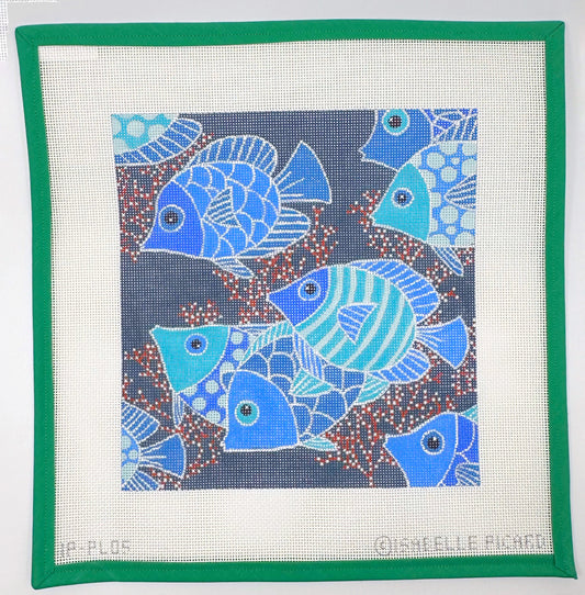 IP-PL05 Blue Fish Swimming in Coral