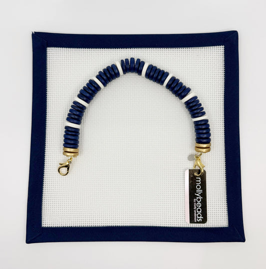 mollybeads Clutch Handle - Navy & Cream