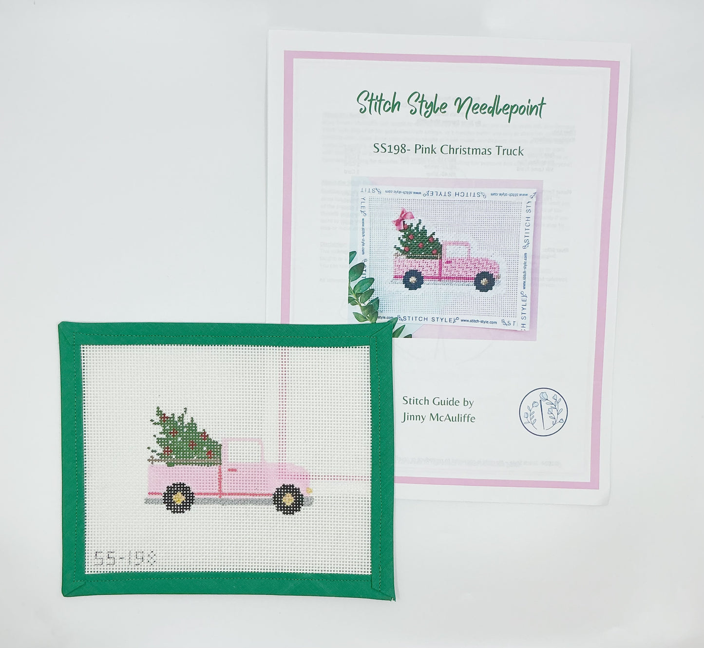 Pink Christmas Truck Ornament