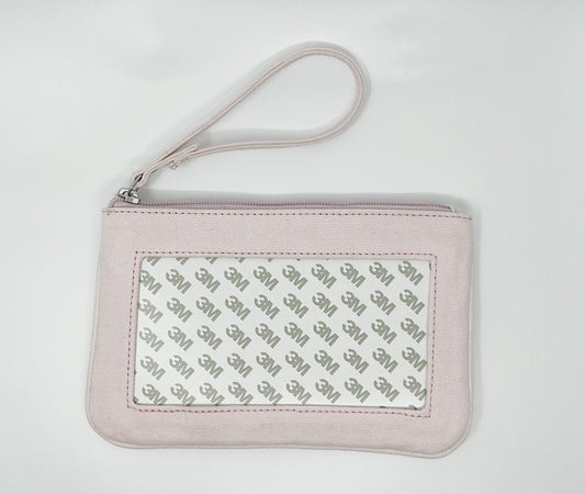 Pink Canvas Clutch - Rectangular Insert