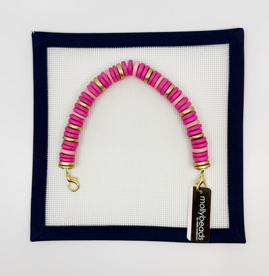 mollybeads Clutch Handle - Hot Pink & Light Pink