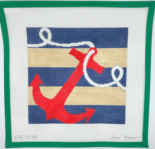 LRE-PL45 Red Anchor on Stripes