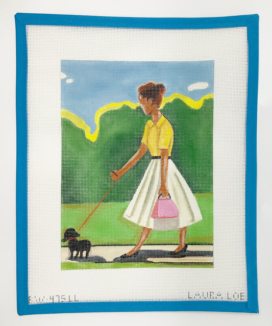 Pink Purse and Dog in the Park BW475LL