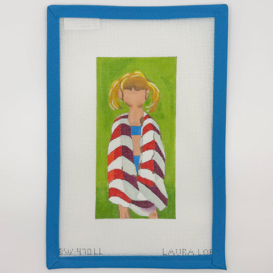 Girl in Stripe Towel BW470LL