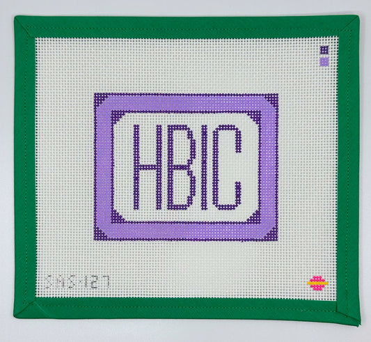 HBIC Needlepoint Canvas - Purple