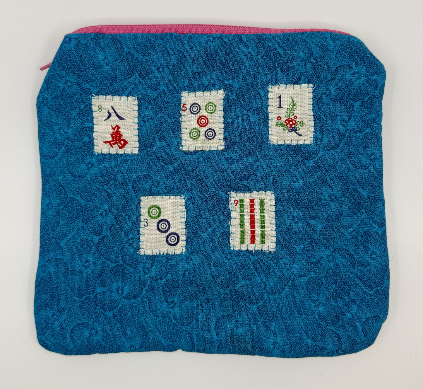 Teal Mah Jong Pouch