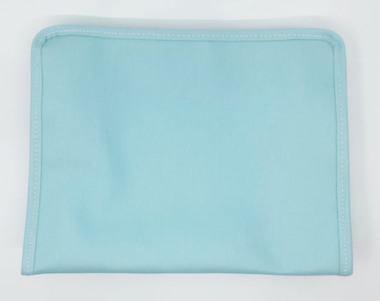 Roadie Large Zip Pouch - Coated Canvas Lake Blue