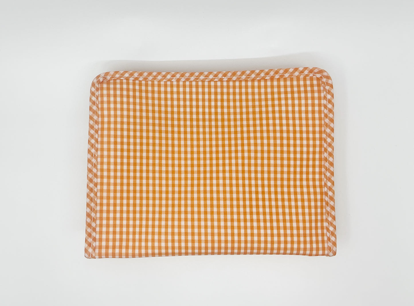 Roadie Medium Zip Pouch - Gingham Orange