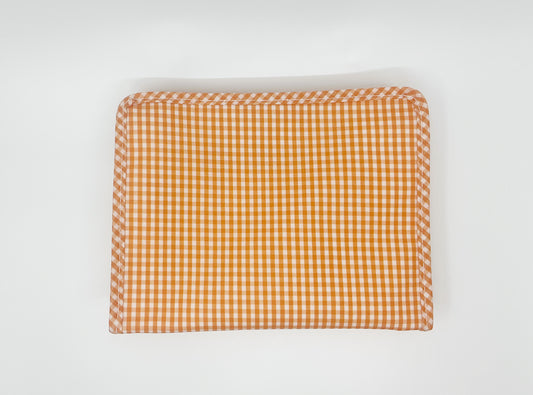 Roadie Medium Zip Pouch - Gingham Orange