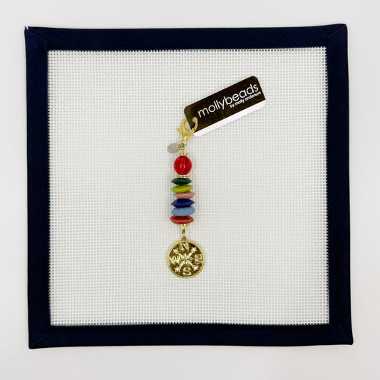mollybeads Rainbow Compass Scissor Fob