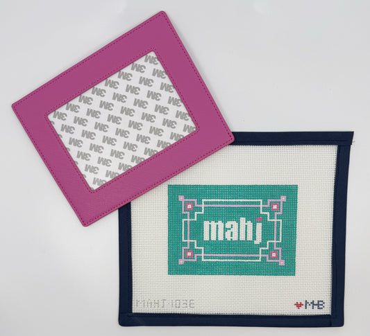 Key Corner Mahjong Insert/Self-Finishing Mahjong Card Sleeve Hot Pink Set