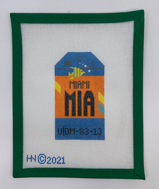 Miami Retro Travel Tag