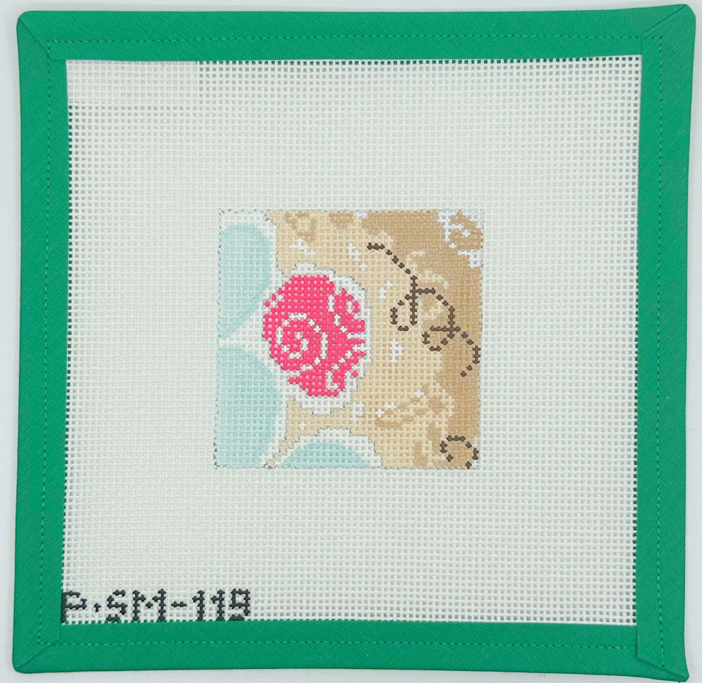 Pink Egg Three Palms Needlework