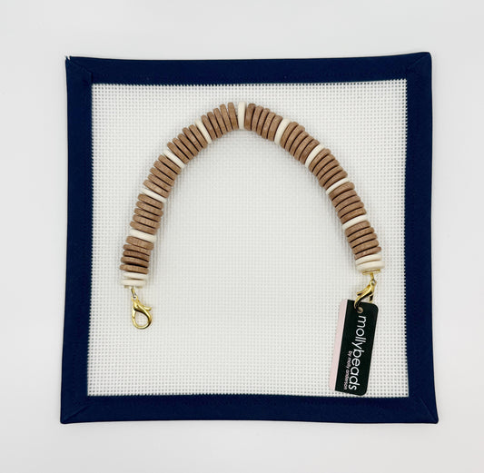 mollybeads Clutch Handle - Tan & Cream