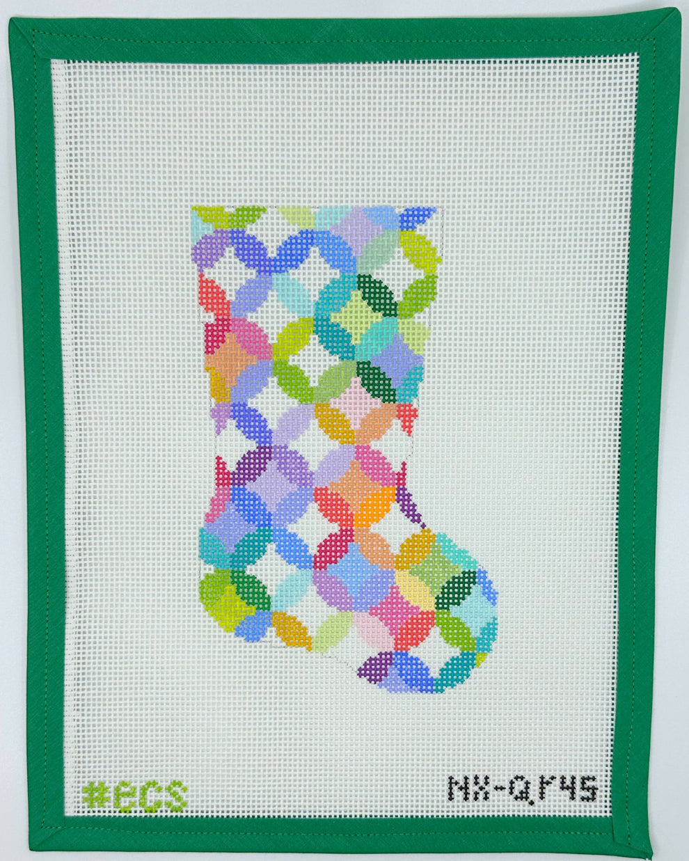 mini stocking canvas quilt ring Three Palms Needlework