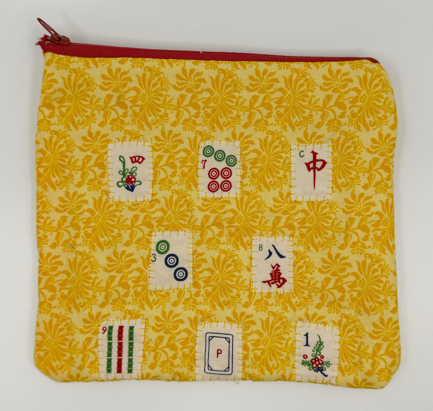 Yellow Mah Jong Pouch