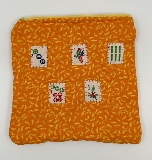 Orange Mah Jong Pouch