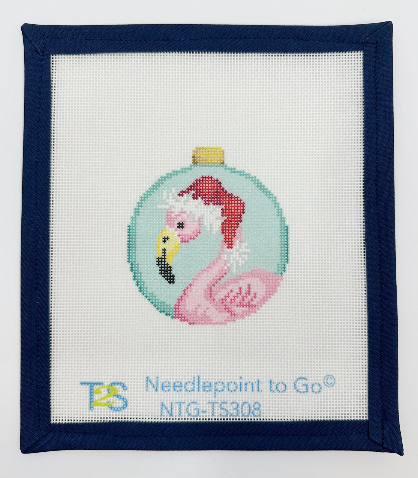 Flamingo/Santa Hat Ball Ornament NTGts308
