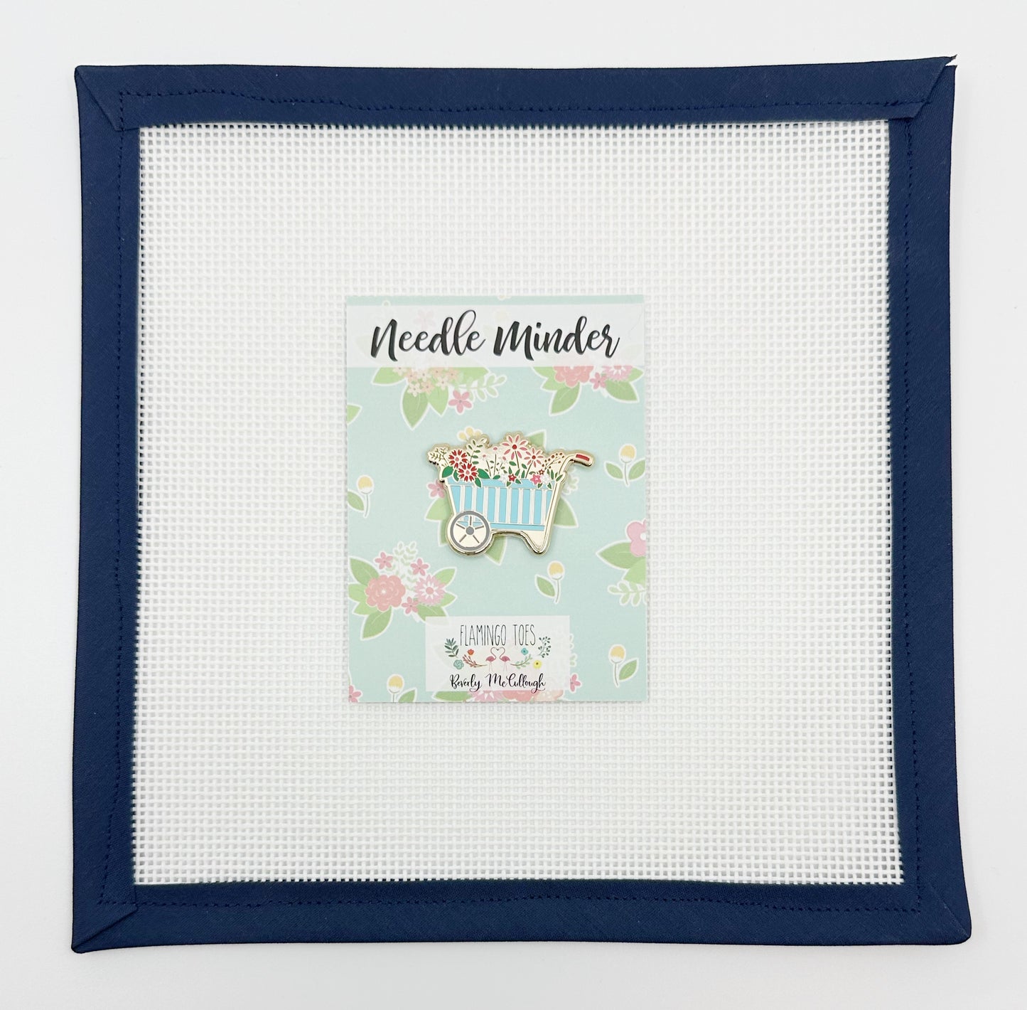 Spring Floral Wheelbarrow Needle Minder