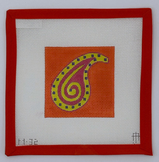 Orange Paisley