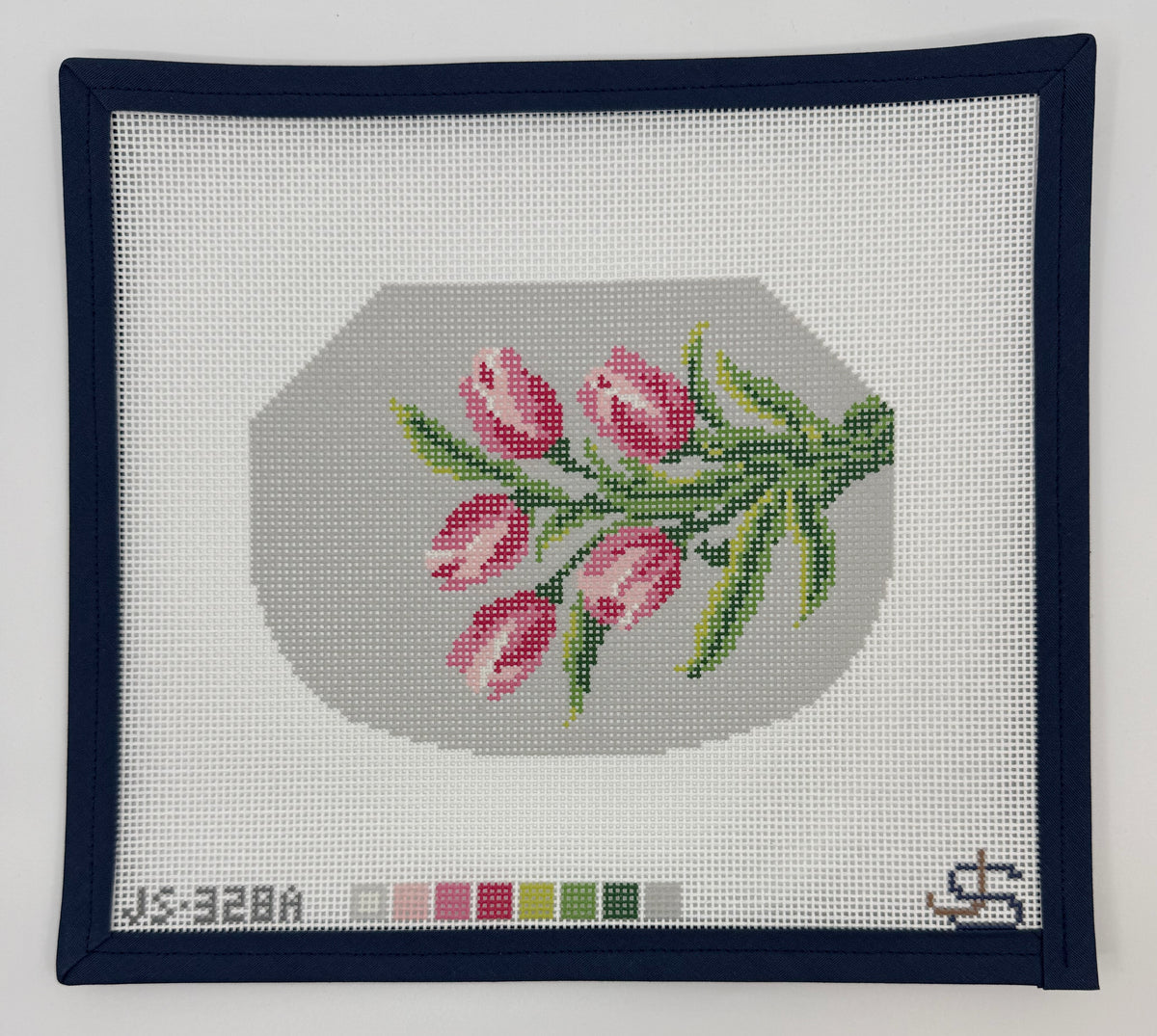 Tulips Kiss Lock Bag - Grayscale