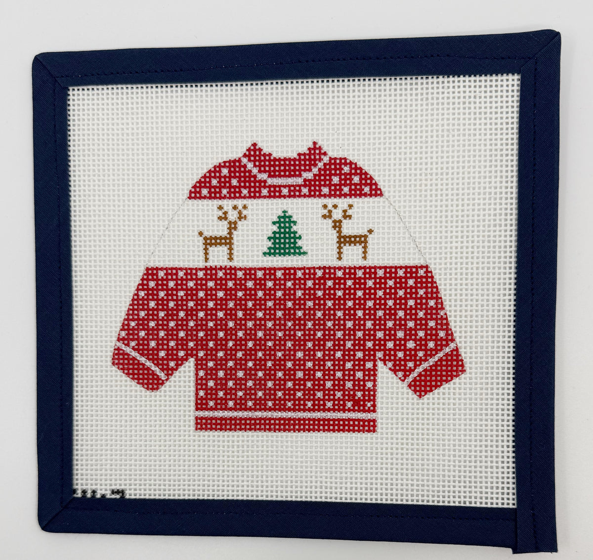 Holiday Sweater with Reindeer and Tree