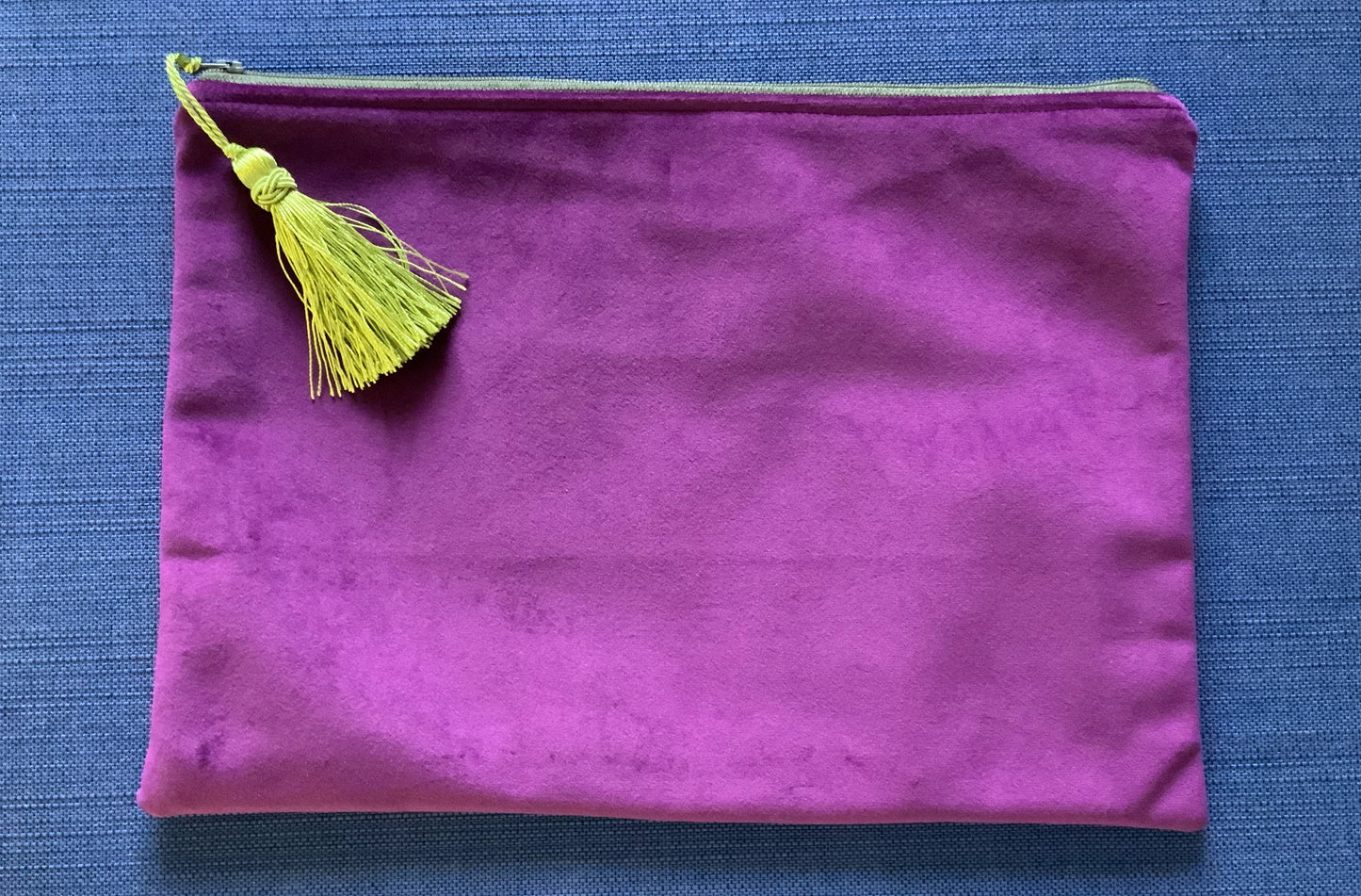 Anna Clutch - Purple with Green Tassel