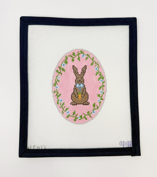 Pink Chocolate Bunny Oval