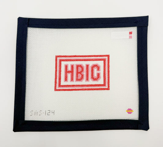 Mini HBIC Needlepoint Canvas - Pink