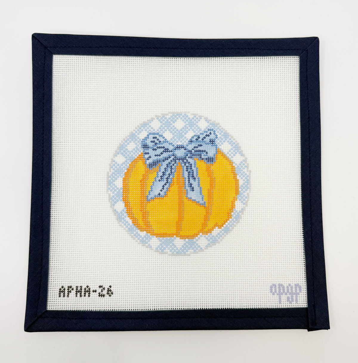 Gingham Pumpkin Round