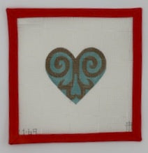 Sage Teal Heart Mini