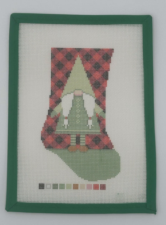 Gnome Mini Stocking - Green Dress with Pigtails